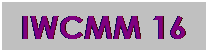 Text Box: &nbsp;IWCMM 16
